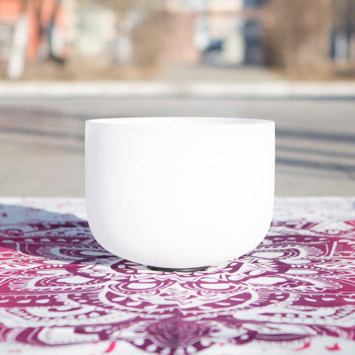 Tibetan Crystal Sound Bowl Handcrafted for Yoga Healing and Meditation Singing Bowl - 10 IN (25.4CM) - image 0