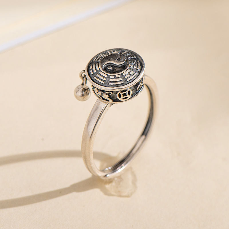 Yin Yang Copper Luck Wealth Rotatable Ring - image 1