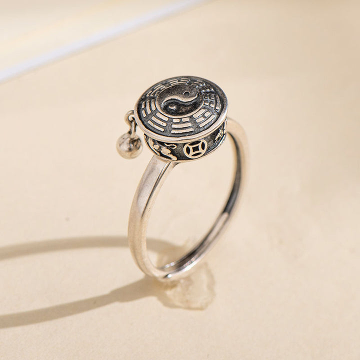 Yin Yang Copper Luck Wealth Rotatable Ring - image 1