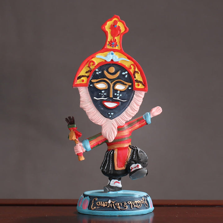 Buddha Stones Tibetan Opera Face Mask Puppet Home Office Car Decoration Ornament - image 9