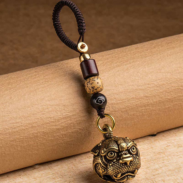 Buddha Stones PiXiu Wealth Copper Key Chain - image 2
