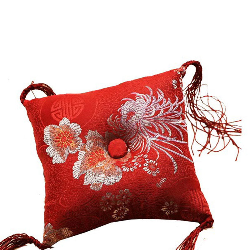 Buddha Stones Tibetan Singing Bowl Cushion Decoration with Tassel Decoration - 16cm(Random Color) - image 3