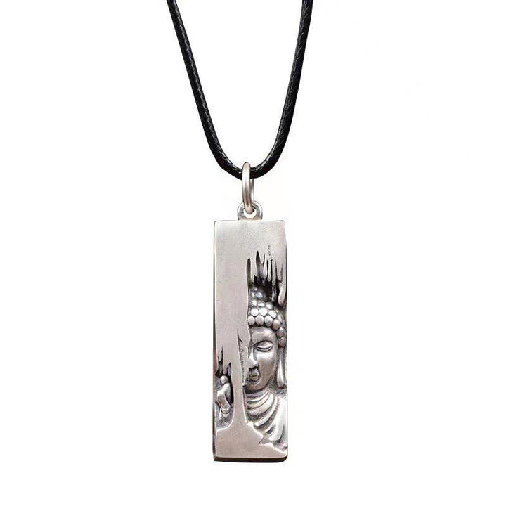 Buddha Stones Tathagata Buddha Strength Protection Amulet Lucky Pendant Necklace - Buddha+60cm Leather Rope - image 0