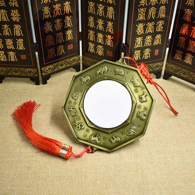 Feng Shui Bagua Map Five-Emperor Coins Chinese Knotting Harmony Energy Map - image 3