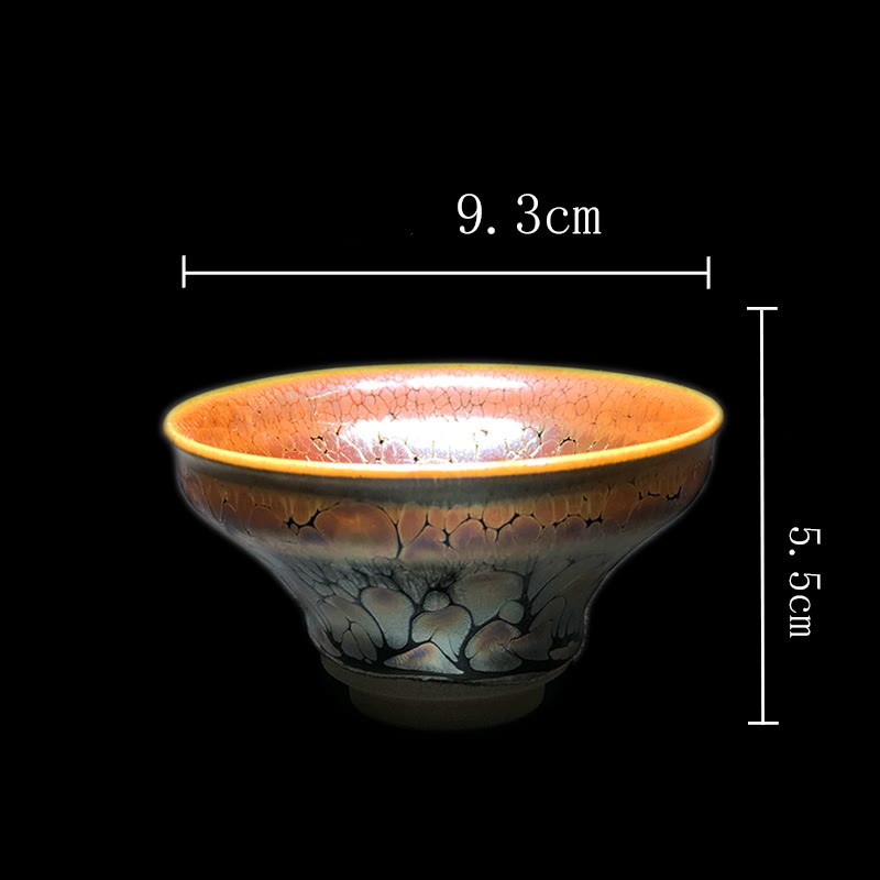 Buddha Stones Gold Spot Pattern Chinese Jianzhan Ceramic Teacup Kung Fu Tea Cup Bowl With Gift Box - Cup 9.3cm*5.5cm - image 9