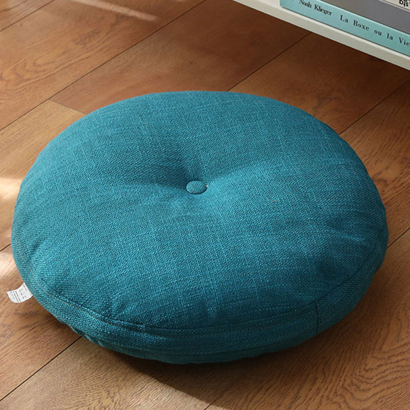 Buddha Stones Lotus Simple Pattern Linen Meditation Seat Cushion Home Living Room Decoration - Detachable - Approx. 40cm × 10cm (slight variation possible) - MediumTurquoise - image 14