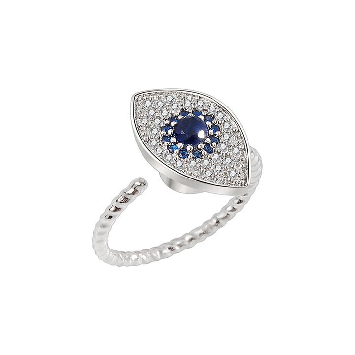 925 Sterling Silver Evil Eye Protection Blessing Rotatable Ring - image 7
