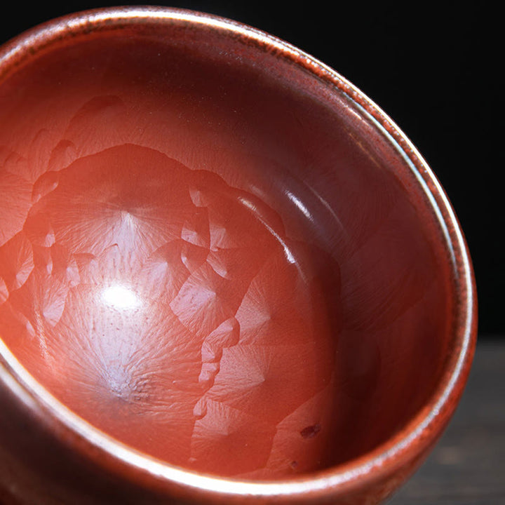 Buddha Stones Handmade Chinese Jianzhan Lotus Design Ceramic Teacup Kung Fu Tea Cup - image 4